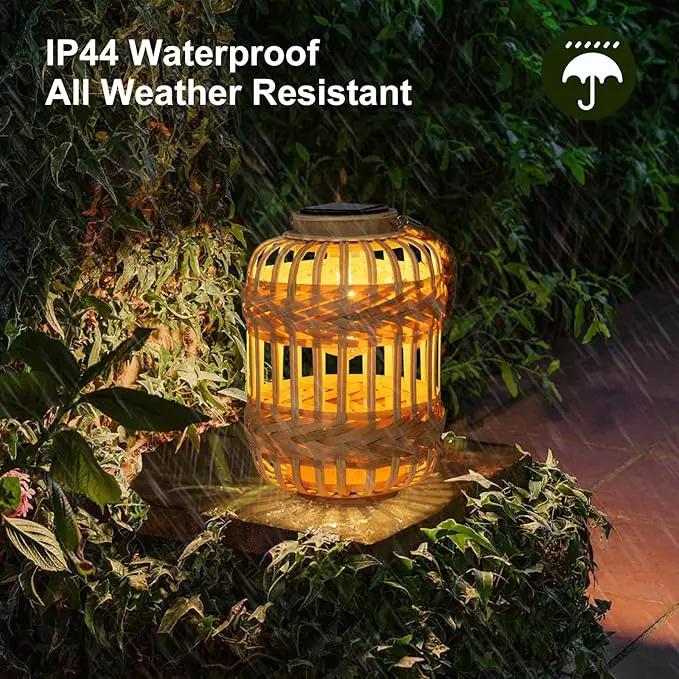 Solar Lanterns Outdoor Hanging Lights Rattan Bamboo Solar Light Waterproof with Twine Handle Garden Decorative Table Lamp for Yard Tabletop Patio Tree Pathway Home Decoration by GreenHaven Gardens