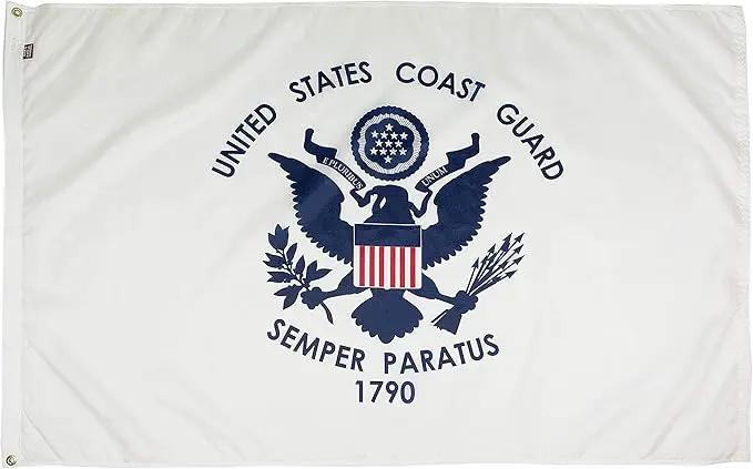 FlagSource U.S. Coast Guard Nylon Military Flag, Made in The USA, 4x6' by GreenHaven Gardens