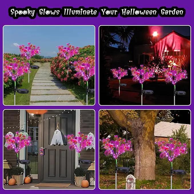 Neporal Garden Solar Lights Outdoor Waterproof IP65, 2PK Phalaenopsis Solar Flowers Solar Garden Lights Waterproof for Patio Decor, Yard Decor,Gardening Gifts for Women by GreenHaven Gardens