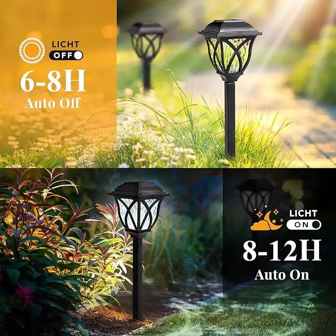 GIGALUMI Solar Lights Outdoor Waterproof, 6 Pack LED Solar Garden Lights, Solar Lights for Outside, Garden Decor for Yard, Patio, Landscape, Planter, Walkway (Cold White) by GreenHaven Gardens