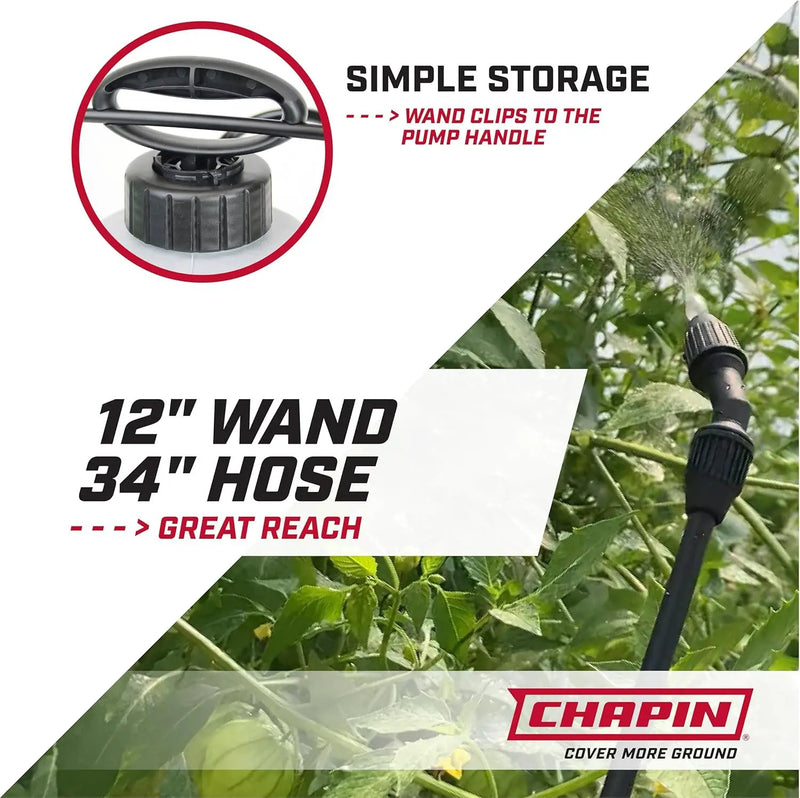 Chapin International 16109 1-Gallon Value Pack Lawn and Garden Pump Sprayer, Made in The USA, for Spraying Weeds, Insects, Fertilizers, 2-Pack, Translucent White by GreenHaven Gardens