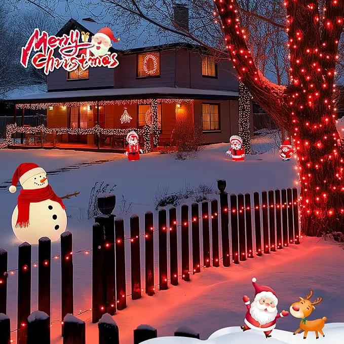 JMEXSUSS 2 Pack Red Solar String Lights, Total 400 LED 151FT Red Solar Lights Outdoor Waterproof, 8 Modes Christmas String Lights for Outside Yard Patio Garden Tree Decorations by GreenHaven Gardens