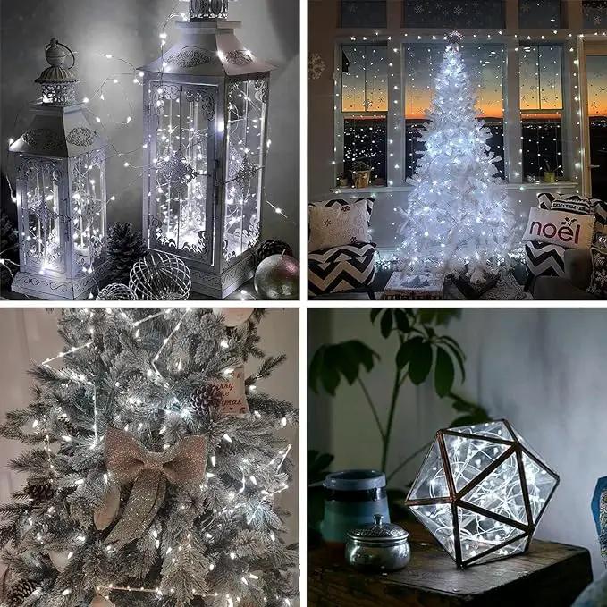 3Pack 99Ft 300LED Fairy Lights Battery Operated with Remote, Waterproof String Lights with Timer for Indoor & Outdoor, Twinkle Lights Battery Powered for Bedroom Wedding Christmas Decor (Cool White) by GreenHaven Gardens
