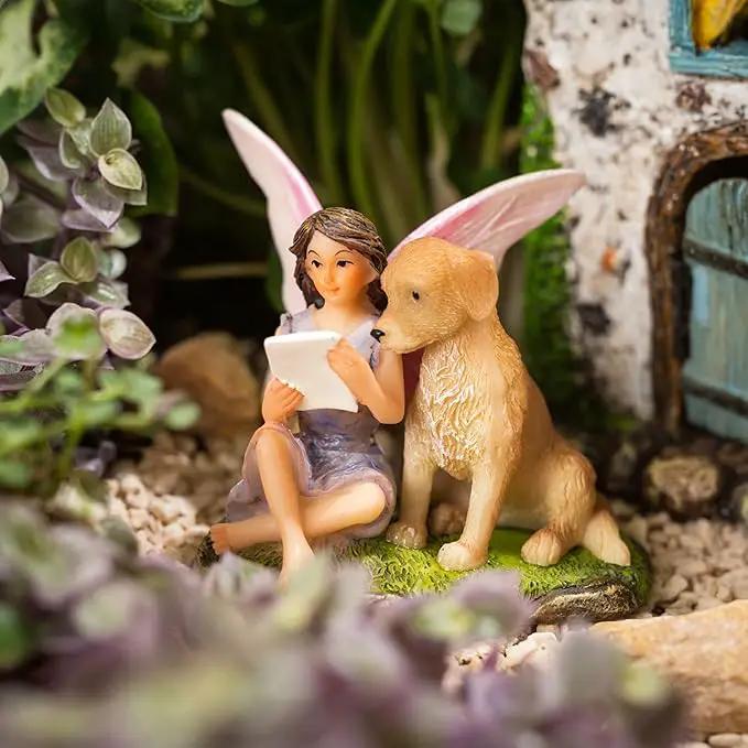 Fairy Garden House Kit - Fairy House, Fairy Garden Accessories Outdoor & Fairies for Fairy Garden – Fairy Houses for Gardens Outdoor - 4 Piece Kit for Adults by GreenHaven Gardens