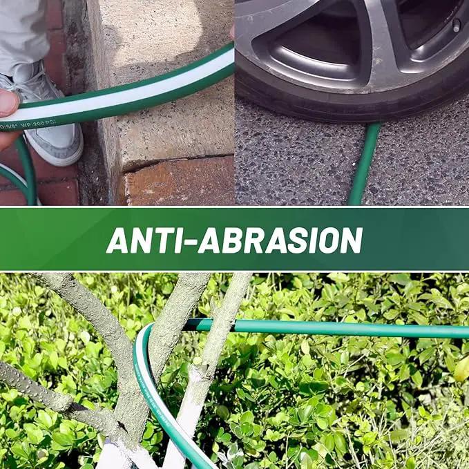 Heavy Duty Garden Hose 100 ft – Outdoor Hybird Water Hose with Solid Fitting - Flexible, Kinkless, Lightweight Garden Hose for Lawn Watering, Car Washing - Burst 500 Psi (100 ft) by GreenHaven Gardens