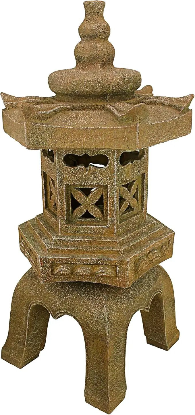 Design Toscano SS8577 Sacred Pagoda Lantern Asian Decor Garden Statue, Large, Gothic Stone by GreenHaven Gardens