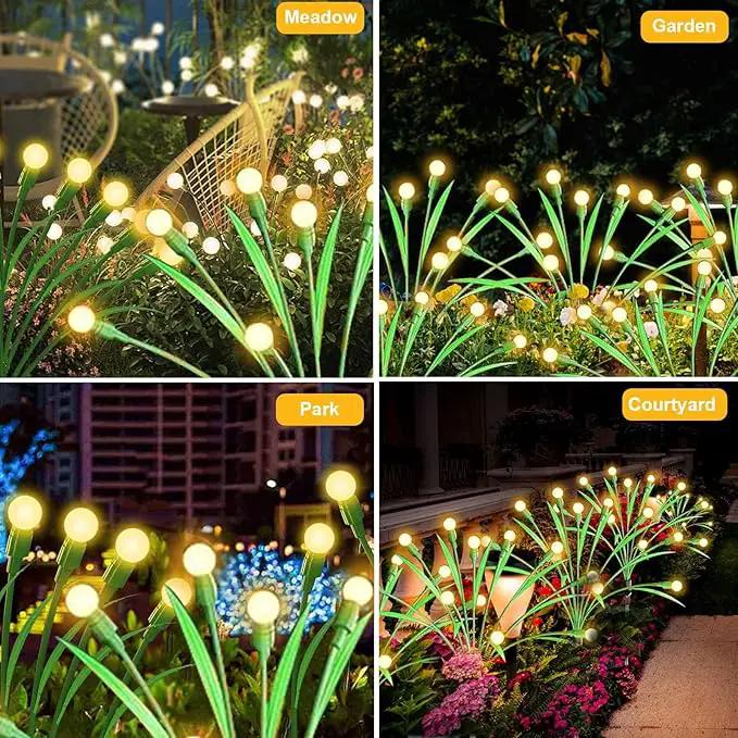 ZGWJ Solar Firefly Lights 2 Pack 20 LED, New Upgraded Solar Swaying Light with Leaves, Waterproof Solar Outdoor Lights for Garden Patio Pathway Outdoor Decor Halloween Christmas Decoration Warm White by GreenHaven Gardens