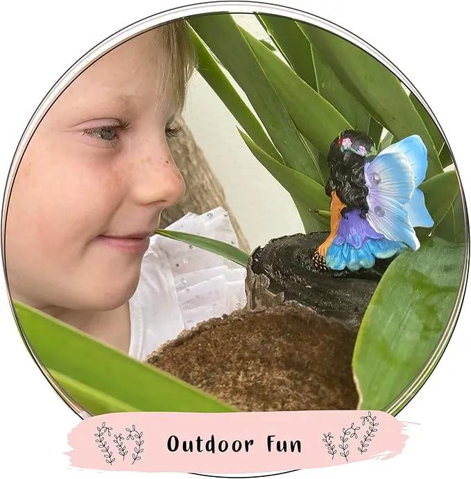 WILD PIXY Indoor Fairy Figurine – Miniature Fairy for Gardens, Ornaments, or Cake Toppers, Fairy Garden Decor and Accessories, Premium Resin, Designer Gift Box with Poem Card by GreenHaven Gardens