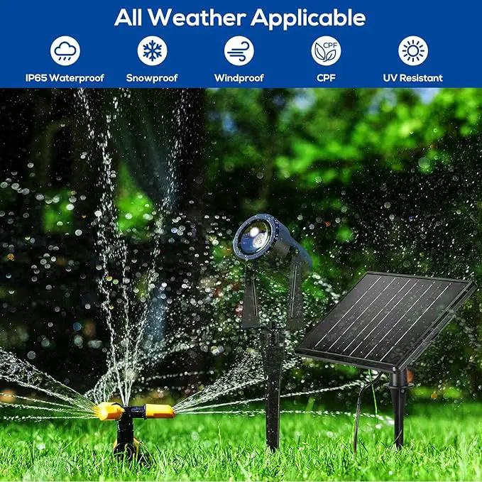 ZYAN Solar Landscape Spotlights Outdoor Waterproof IP65, Bright Solar Powered Garden Yard Spot Lights for Outside Plant, Tree, Pathway, Auto On/Off Wall Lights for Walkway, Lawn, Pool Areas-4 Pack by GreenHaven Gardens
