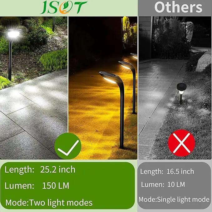 JSOT 6 Pack Solar Lights for Outside Garden Decor, IP65 Waterproof Solar Landscape Outdoor Lighting for Pathway Walkway Driveway Backyard Decoration (Cool/Warm White) by GreenHaven Gardens