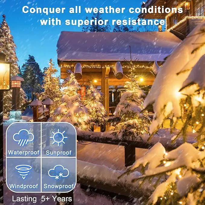 66FT Christmas Decorative Lights, Connectable 200 LED Green Wire Fairy String Lights Plug in, 8 Lighting Modes LED String Lights, for Indoor Outdoor Xmas Tree Wedding Party Decoration Warm White by GreenHaven Gardens