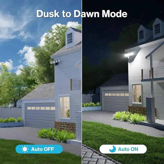 Olafus 100W Motion Sensor Outdoor Lights, 10000LM 6500K Daylight Flood Lights Outdoor Motion Sensor, Dusk to Dawn Outdoor Lighting, IP65 Waterproof Motion Detector Lights for Outside, Black by GreenHaven Gardens