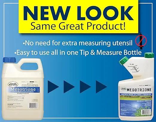Liquid Harvest Mesotrione - 32oz - Mesotrione Concentrate (Compare to Tenacity) - Pre and Post-Emergent Weed Killer for Lawn and Turf Grasses by GreenHaven Gardens