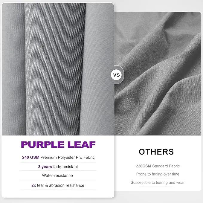 PURPLE LEAF 11.5' X 8' Left-right Tilting Outdoor Patio Umbrella Swivel Offset Cantilever Heavy Duty Rectangle Aluminum Umbrella with UV Resistant for Deck Pool Patio Backyard, Pebble Grey by GreenHaven Gardens