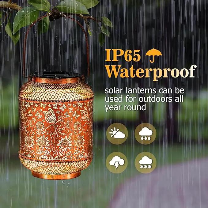 Hummingbird Solar Lantern Outdoor Waterproof Garden Decor, Christmas Gifts for Women, Mom, Metal Hanging Sunflower Solar Lights Outdoor Decoration for Yard, Patio, Tabletop, Pathway by GreenHaven Gardens