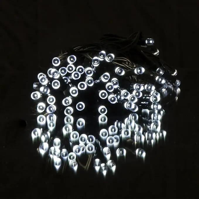 Pure Garden Solar Powered LED String Lights - 39-Foot Outdoor Lighting with 100 White Bulbs - Fairy Light with Steady or Twinkle Mode by GreenHaven Gardens