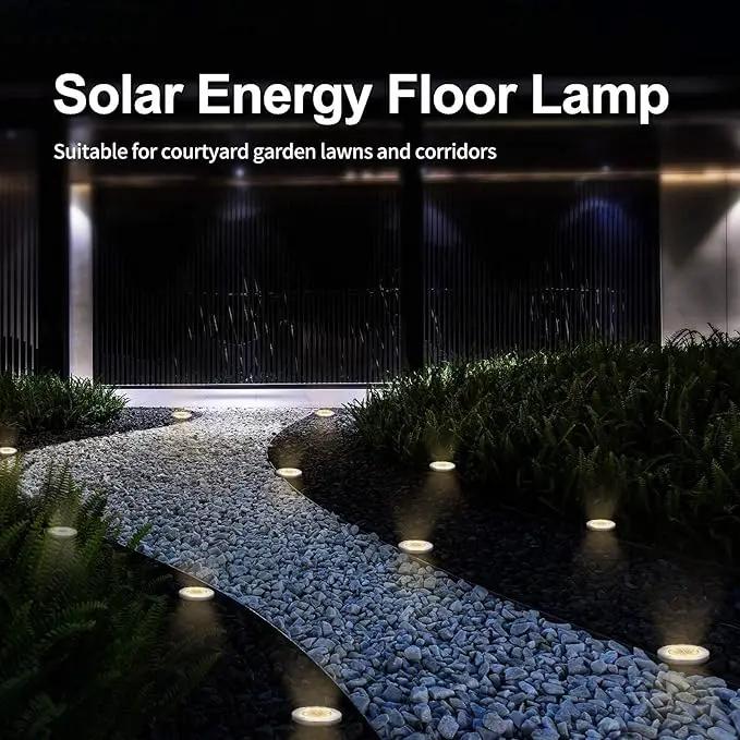 Aogist Solar Ground Lights 12 Packs, 8 LED Solar Garden Lights, Waterproof Outdoor Solar Disk Lights, In-ground Outdoor Landscape Lights for Pathway Yard Walkway Patio Lawn Path (Warm White) by GreenHaven Gardens