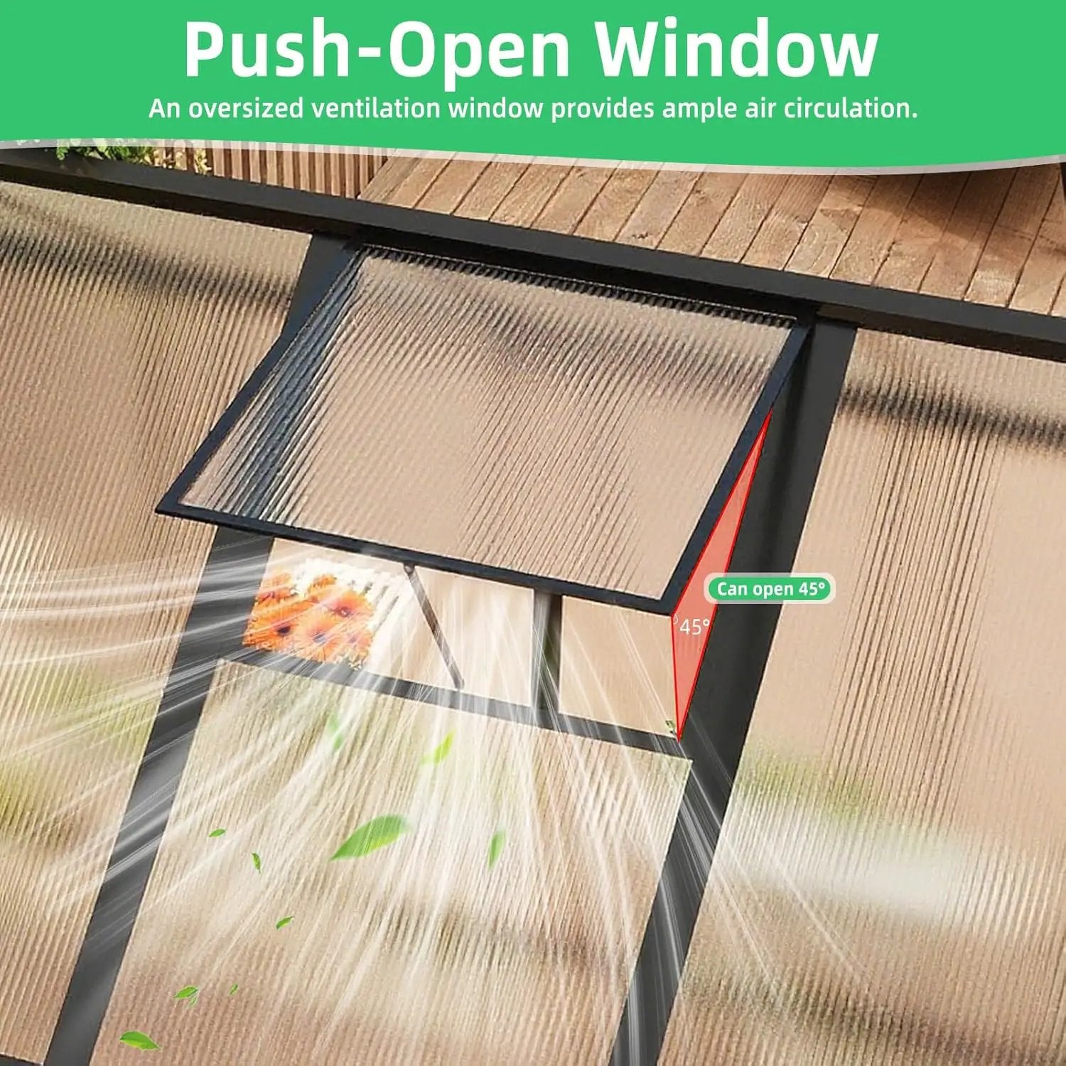 8x10 FT Outdoor Walk-in Greenhouse with Durable polyethylene Cover, Lockable Door, Adjustable roof Vent, and Ground Anchors. A Large, Sturdy Backyard Greenhouse Ideal for Patio, Lawn, and Gardening. by GreenHaven Gardens