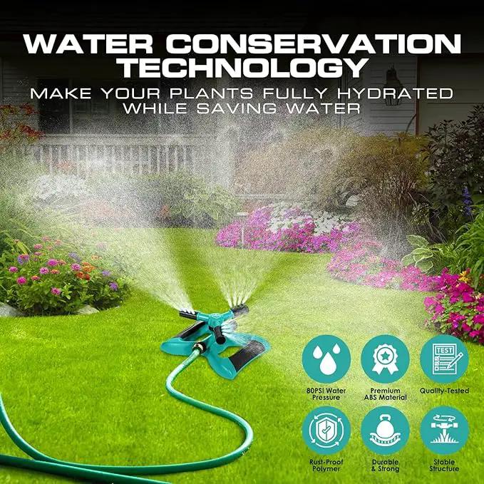 Joeys Sprinkler for Yard, Rotating Garden Sprinkler for Large Area Coverage, Lawn and Yard Sprinklers (Green) by GreenHaven Gardens