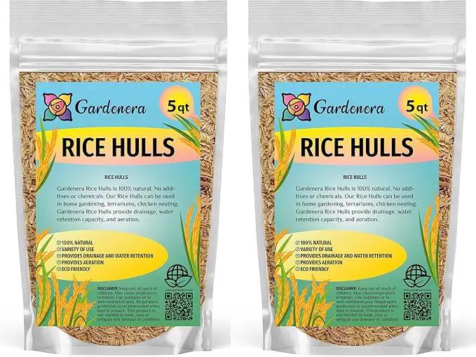 Sustainable Gardening Made Easy: Gardenera Rice Hulls - Harness The Power of Natural Mulch and Plant Protection - 10 QUARTS by GreenHaven Gardens