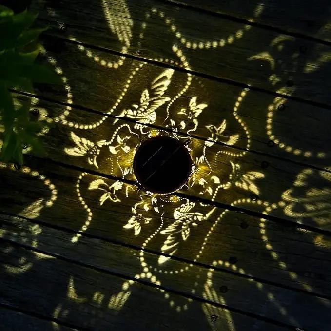 Solar Lanterns Outdoor Hanging Hummingbird Decor Lantern,Waterproof Hollow Out Metal Decorative Garden Light,Graceful Decoration for Patio,Yard,Landscape,Walkway,Festival by GreenHaven Gardens