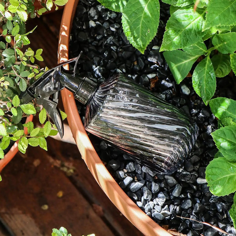 OFFIDIX Fine Mist Plant Mister,Handheld Pressure Glass Spray Bottles,0.45L/15.22oz Watering Can with Adjustable Nozzle for Outdoor Indoor Gardening and Cleaning Work(Diagonal Gray) by GreenHaven Gardens