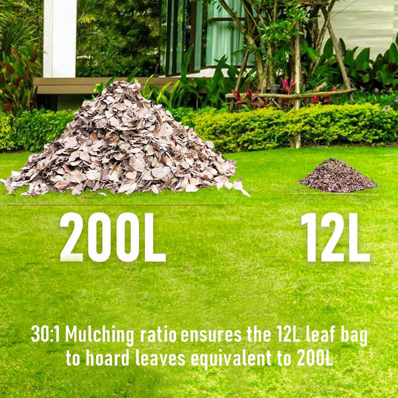 RB 40V 3-in-1 Cordless Vacuum Blower – Powerful Leaf Blower, Mulcher & Vacuum with 4.0Ah Battery & Fast Charger, Adjustable Handle, 12L Bag, 30:1 Mulching Ratio by GreenHaven Gardens