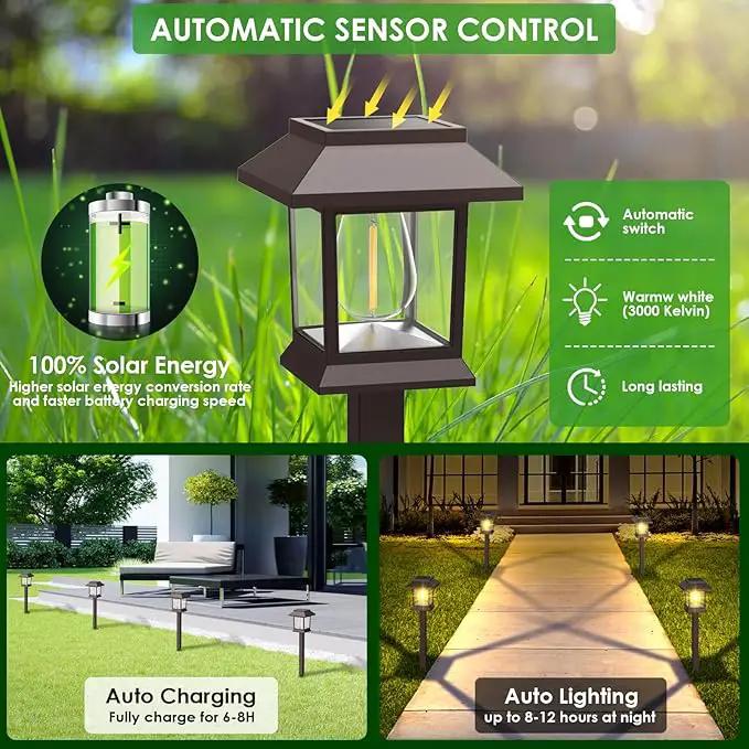 Solar Pathway Lights Outdoor, 12 Pack Upgraded LED Waterproof Solar Outdoor Lights, Outside Driveway Garden Landscape Walkway Path Yard Lawn Decor by GreenHaven Gardens