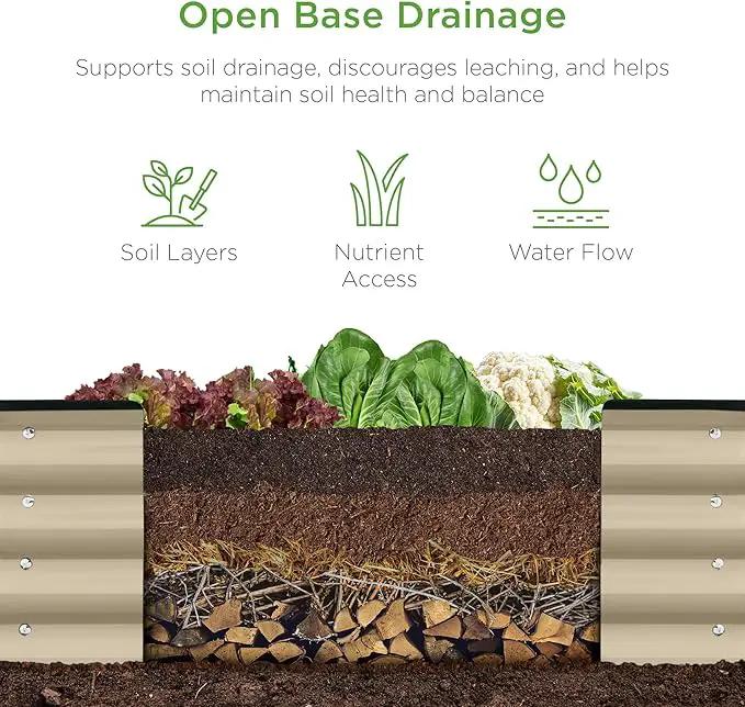 Best Choice Products 8x2x1ft Outdoor Metal Raised Garden Bed, Oval Deep Root Planter Box for Vegetables, Flowers, Herbs, and Succulents w/ 108 Gallon Capacity - Beige by GreenHaven Gardens