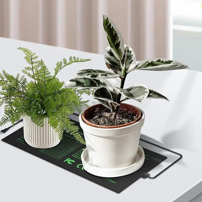 iPower Seedling Heat Mat for Plants with Dual Digital Temperature Controller, 10" x 20.75", Black by GreenHaven Gardens