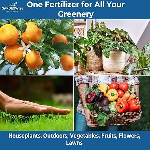 20-20-20 Water-Soluble Fertilizer – Powder for Liquid Plant Food for Indoor & Outdoor Plants, Orchids, Vegetables, Lawns, Flowers – 20 20 20 Fertilizer 1 Quart (2 lbs) by GreenHaven Gardens