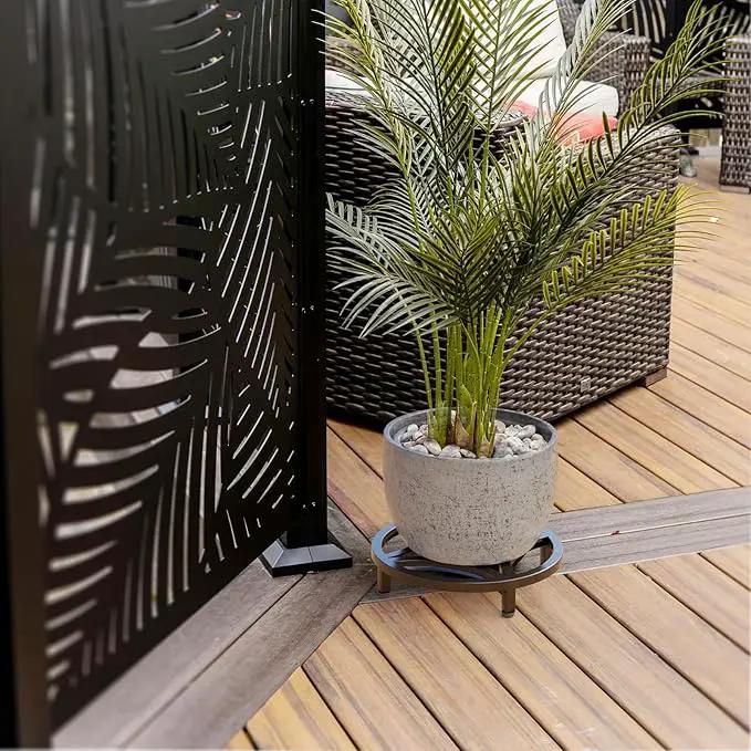 Zhongma 2 Pack 11.8" Sturdy Potted Plant Stand Flower Pot Holder Heavy Duty Construction, Low Plant Stand for Home Indoor and Outdoor, Sturdy plant riser and saucer without Installation Required by GreenHaven Gardens