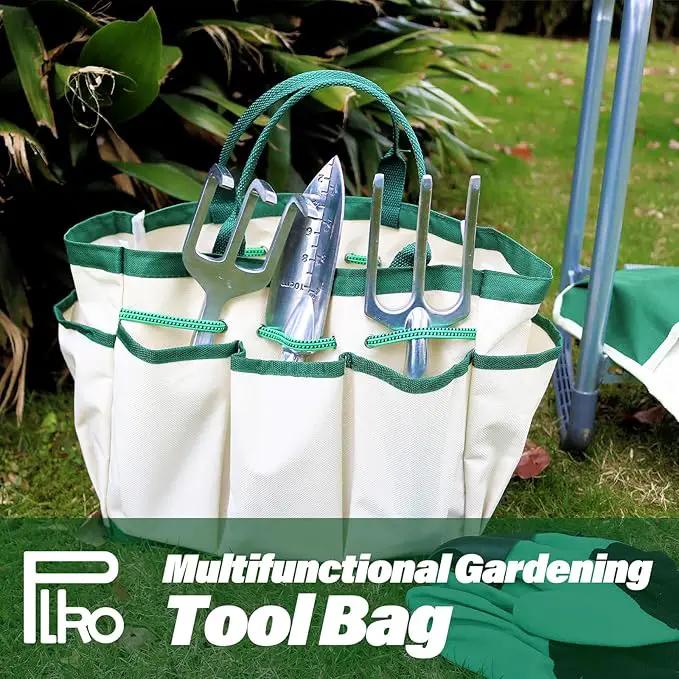 PLKO Multifunctional Garden Kneeler and seat Heavy Duty,Foldable Garden Bench for Kneeling and Sitting with Soft EVA Kneeling Pad and Large Tool Bag for Gardening Lovers by GreenHaven Gardens