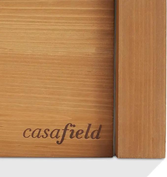 Casafield Outdoor Raised Garden Bed - Wooden Planter Box for Vegetables, Grass, Lawn, and Yard - 96 x 28 x 10, Natural by GreenHaven Gardens