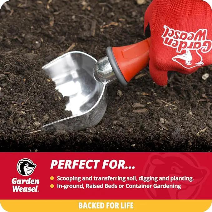 Garden Weasel Potting Scoop - Oversized | Dig and Transport | Planting and Gardening Hand Digging Tools, Heavy Duty Soil Scoop, Mini Gardening Shovel | 91362 by GreenHaven Gardens