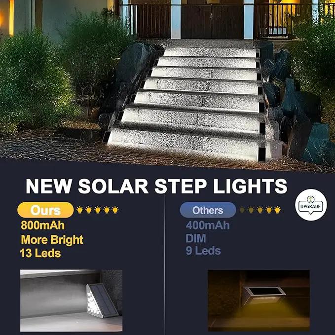 Solar Step Lights - Waterproof Outdoor Decor, IP67 Solar Lights for Yard, Patio, Garden, Walkways, Front Door, Pathway, Driveway (12) by GreenHaven Gardens