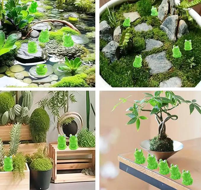 220 Pcs Mini Frog Figurines Miniature Resin Frogs,Mini Frogs Bulk Fairy Garden Moss Landscape Ornaments for Outdoor Decoration,Home Décor by GreenHaven Gardens