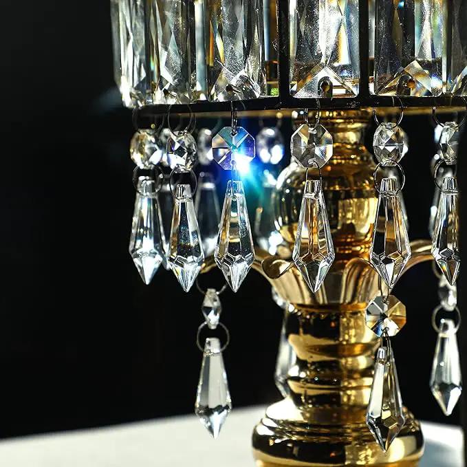 HDCRYSTALGIFTS Clear Chandelier Icicle Crystal Prisms Octogan Glass Bead for Lamp Decoration,Pack of 50 (38mm&Silver Circle Clips) by GreenHaven Gardens