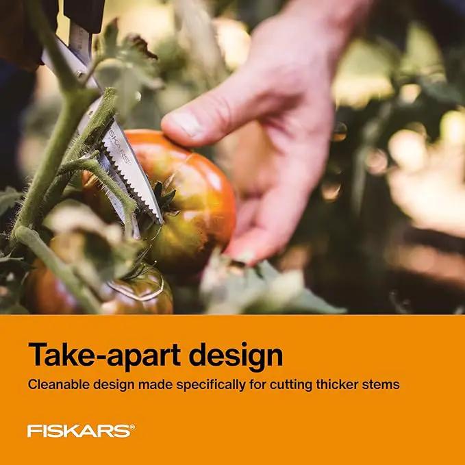 Fiskars Vegetable Garden Tool Set with Vegetable Shears, Seed Sower, Trowel, Cultivator, Weeder, and L/XL Garden Gloves for Indoor or Outdoor Gardening (6 Piece Kit) by GreenHaven Gardens