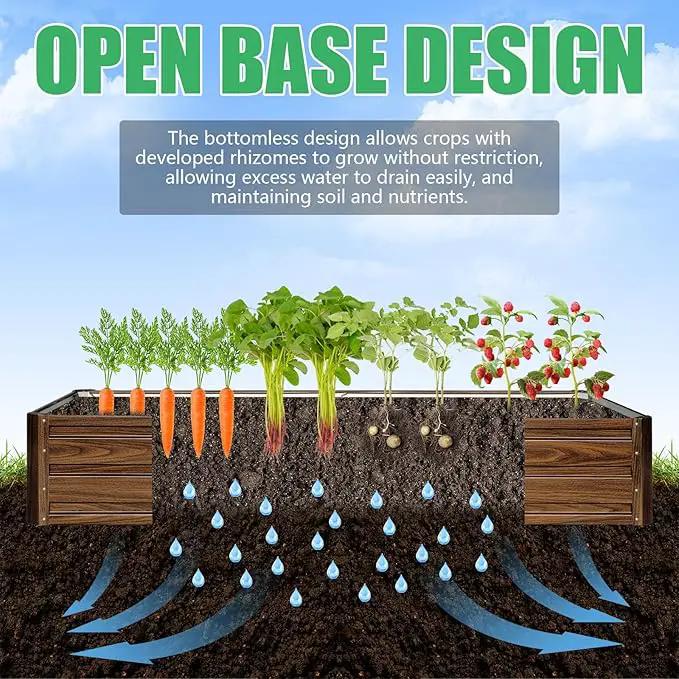 SnugNiture Galvanized Raised Garden Bed 4x4x1FT Outdoor Large Metal Planter Box Steel Kit for Planting Vegetables, Flowers by GreenHaven Gardens