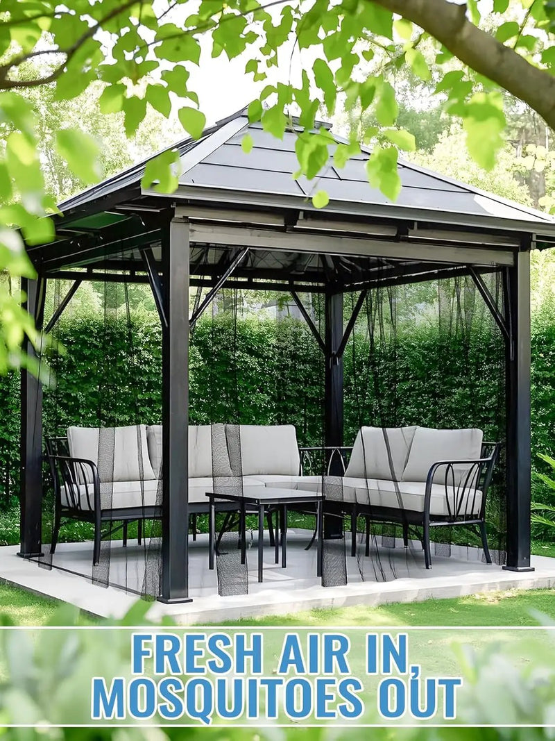ANPHSIN 2 Pcs Garden Net Barrier - 10 x 13 ft for Each Bird Garden Screen Mesh Netting, Heavy Duty Garden Mesh for Terraces Balconies Patios Protecting Your Skin Plants Vetegables DIY (Black) by GreenHaven Gardens
