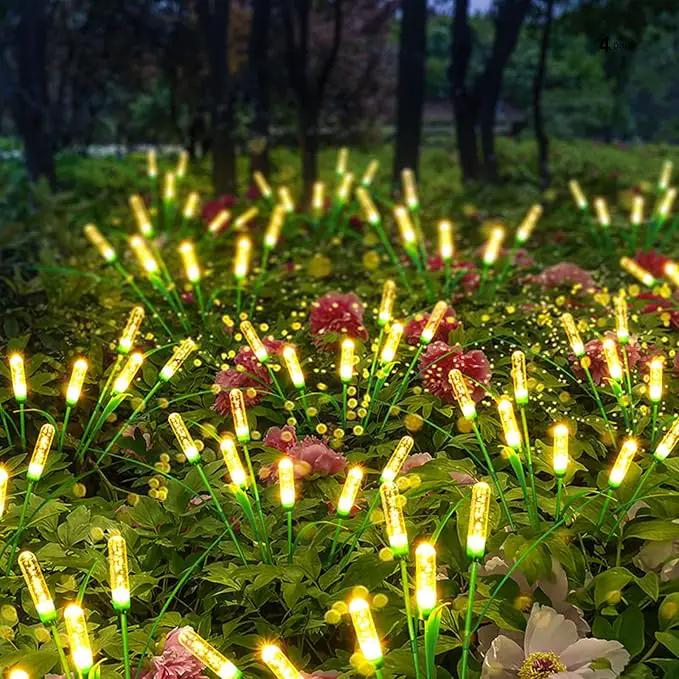 Solar Outdoor Garden Lights,Upgraded LED Solar Reed Swaying Lights for Garden Patio Yard Pathway Walkway Wedding Party Christmas Landscape Lighting (4 Packs) by GreenHaven Gardens