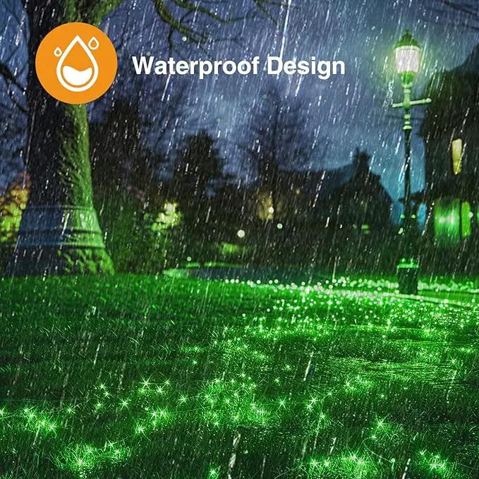 kolpop Green Solar Fairy Lights Outdoor, 3 Packs Total 96FT 240 LED Solar Powered String Light Outside Waterproof, 8 Modes Copper Wire Mini Twinkle Tree Lighting for Halloween Garden Patio Yard by GreenHaven Gardens
