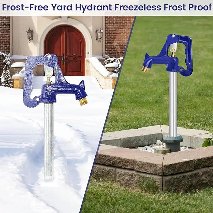 3.25FT Frost-Free Yard Hydrant, Freezeless Frost Proof Hydrant,Water Hydrant 3/4" Pipe Connection,Total Length 3.25ft, 12" Bury Depth,for Yard,Garden,Pasture Irrigation and Drinking by GreenHaven Gardens