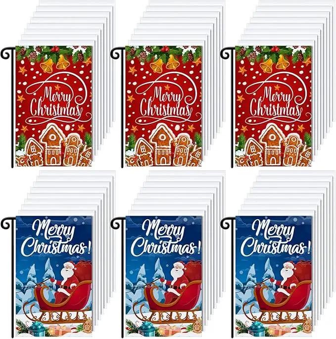Shimeyao 54 Pcs Blank Sublimation Flags DIY Lawn Garden Flags 11.8 x 17.7 Inches Polyester Blank Heat Transfer Banner for Valentine's Day Wedding Indoor Outdoor Party Decoration by GreenHaven Gardens
