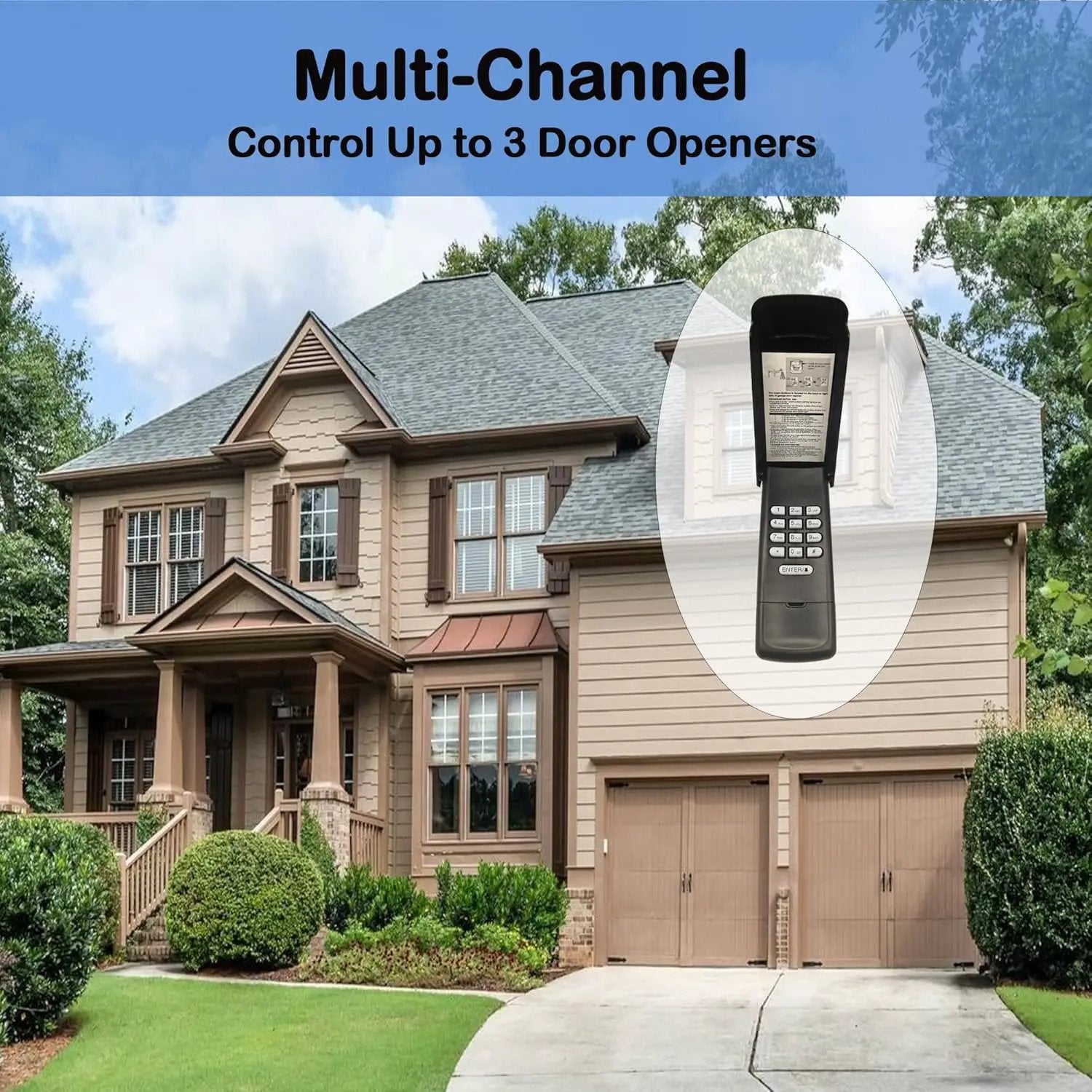 Black Garage Door Opener Keypad for liftmaster Chamberlain Craftsman Openers Produced Since 1993, Wireless Keyless Entry keypad, Replaces 877MAX, 878MAX, G940EV-P2, 877LM, 377LM, 977LM by GreenHaven Gardens