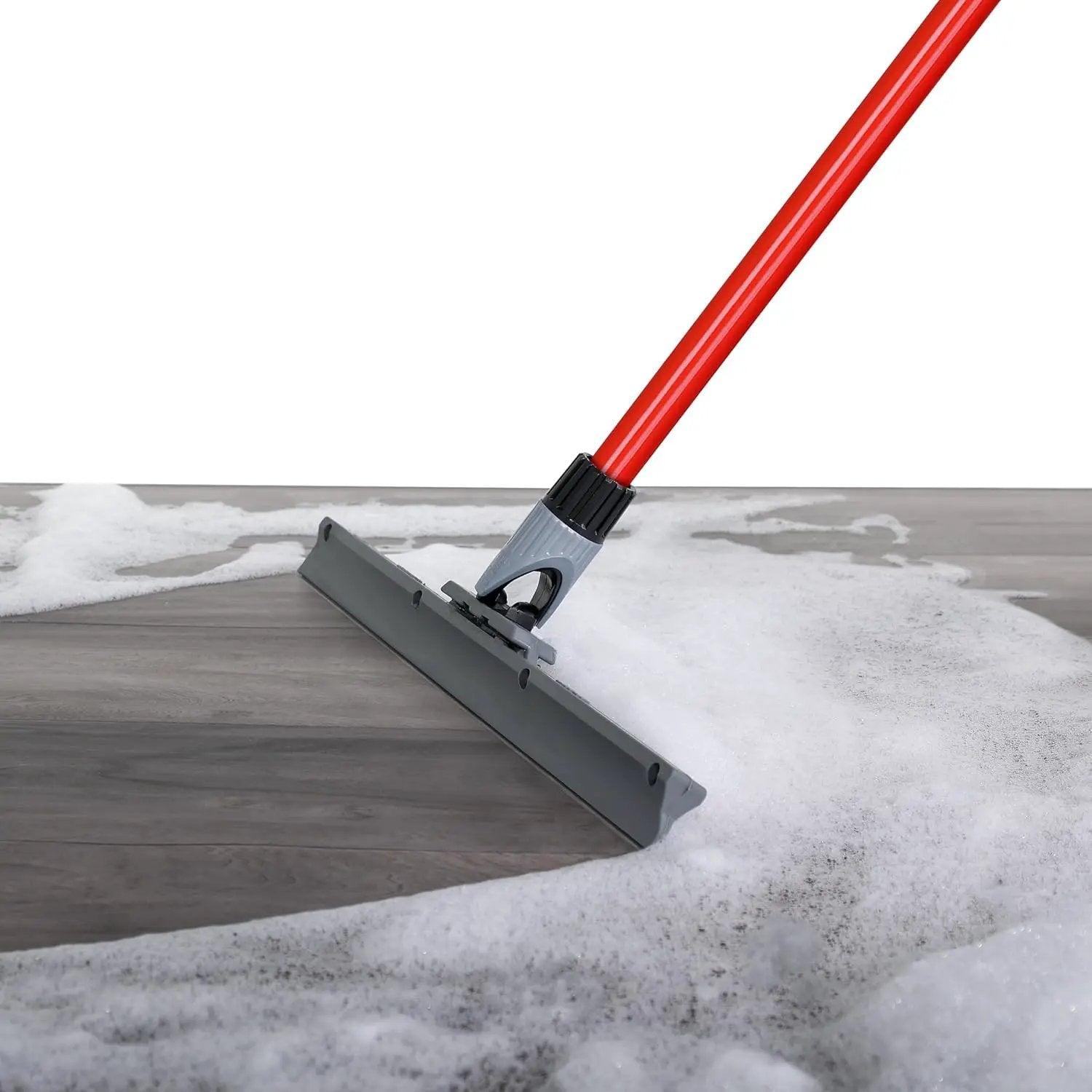 Heavy Duty Floor Squeegee for Concrete and Tile Floor - Silicone Squeegee Broom Floor Scrubber - Large Single Cast Rubber Blade Aluminum Long Handle 360° Swivel Joint - Garage Shower Window Cleaning by GreenHaven Gardens