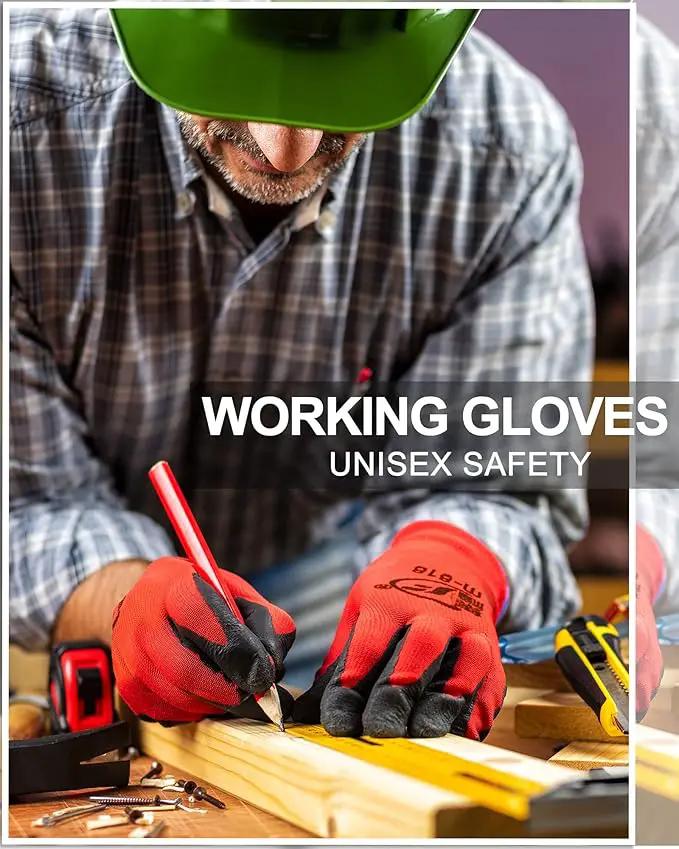 Nuogo 48 Pairs Gardening Gloves for Men Women Rubber Coated Safety Work Gloves Bulk for Gardening Construction Work by GreenHaven Gardens