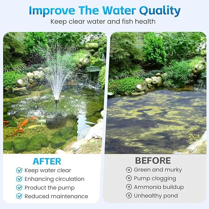 Pond Filter with Fountain Pump Kits, 660GPH Pond Pump and Filter Kit with 50W Submersible Water Pump, Pond Filters for Outdoor Ponds Clean Koi Pond Filter by GreenHaven Gardens