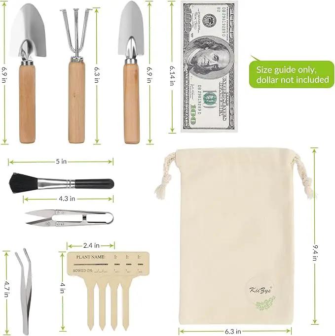 Indoor Garden Tools for Gardening - KiiZYS 12-Piece Small Garden Tools Set - Indoor Gardening Gifts for Women - Mini Gardening Hand Tools Indoor Plant Tools by GreenHaven Gardens